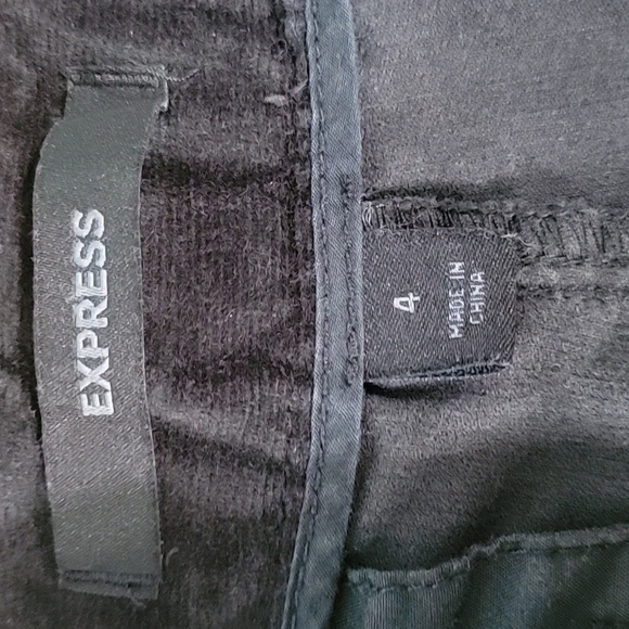 Women's Express Corduroy Pants, Black, Size 4, Pre-owned - Picture 5 of 11